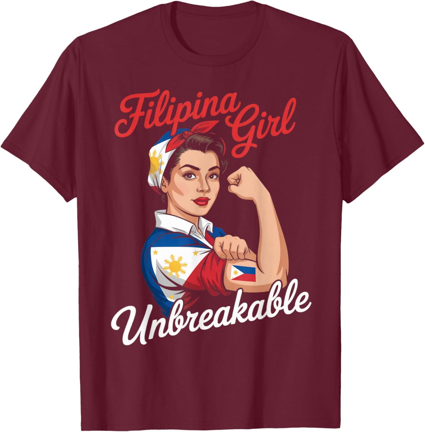 Filipina Girl Pinoy Pinay Filipino Country Philippines T-Shirt - T-Shirt | Maroon