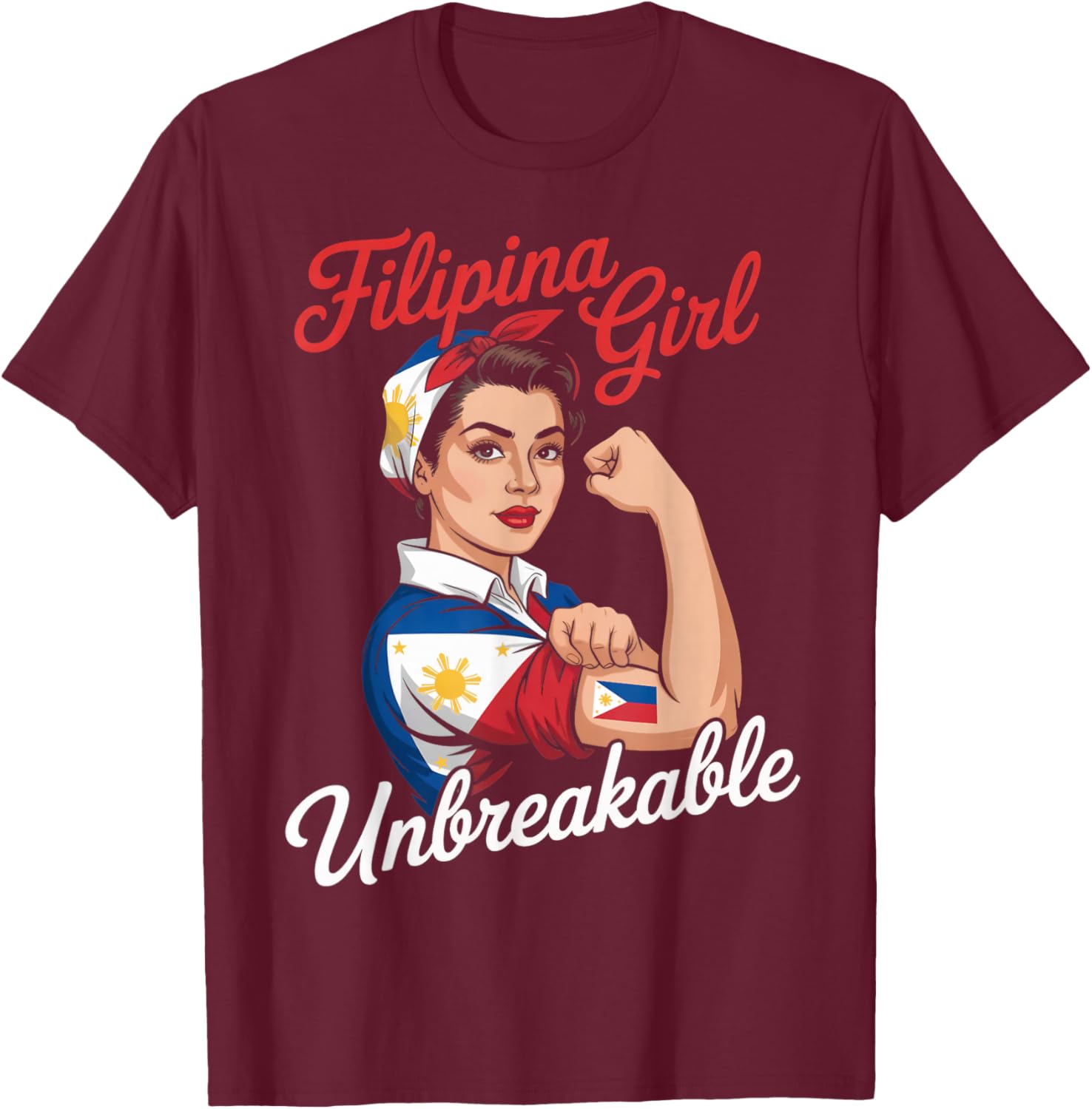 Filipina Girl Pinoy Pinay Filipino Country Philippines T-Shirt - T-Shirt | Maroon
