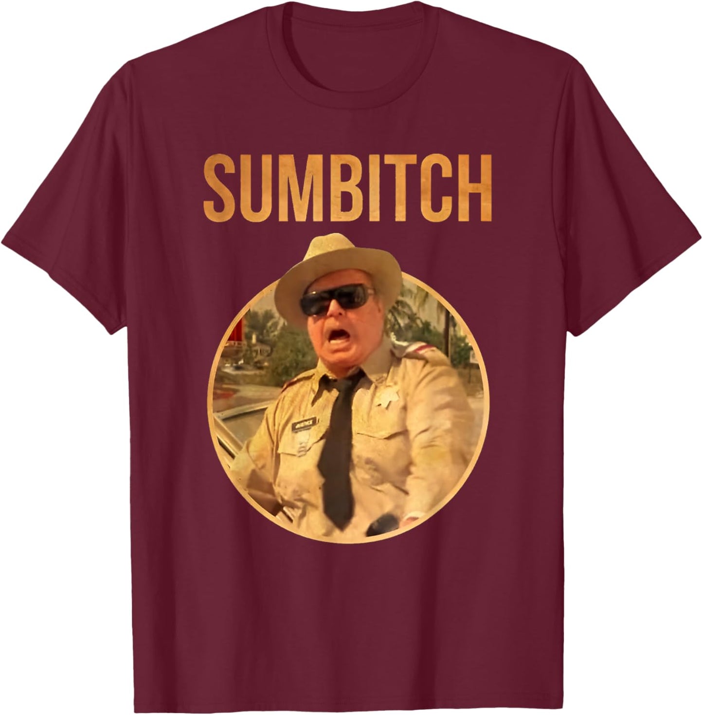 Police Sumbitch T-Shirt - T-Shirt | Maroon