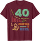 40th Birthday Fishing | Turning 40 | Fisherman Pun Gift T-Shirt - T-Shirt | Maroon
