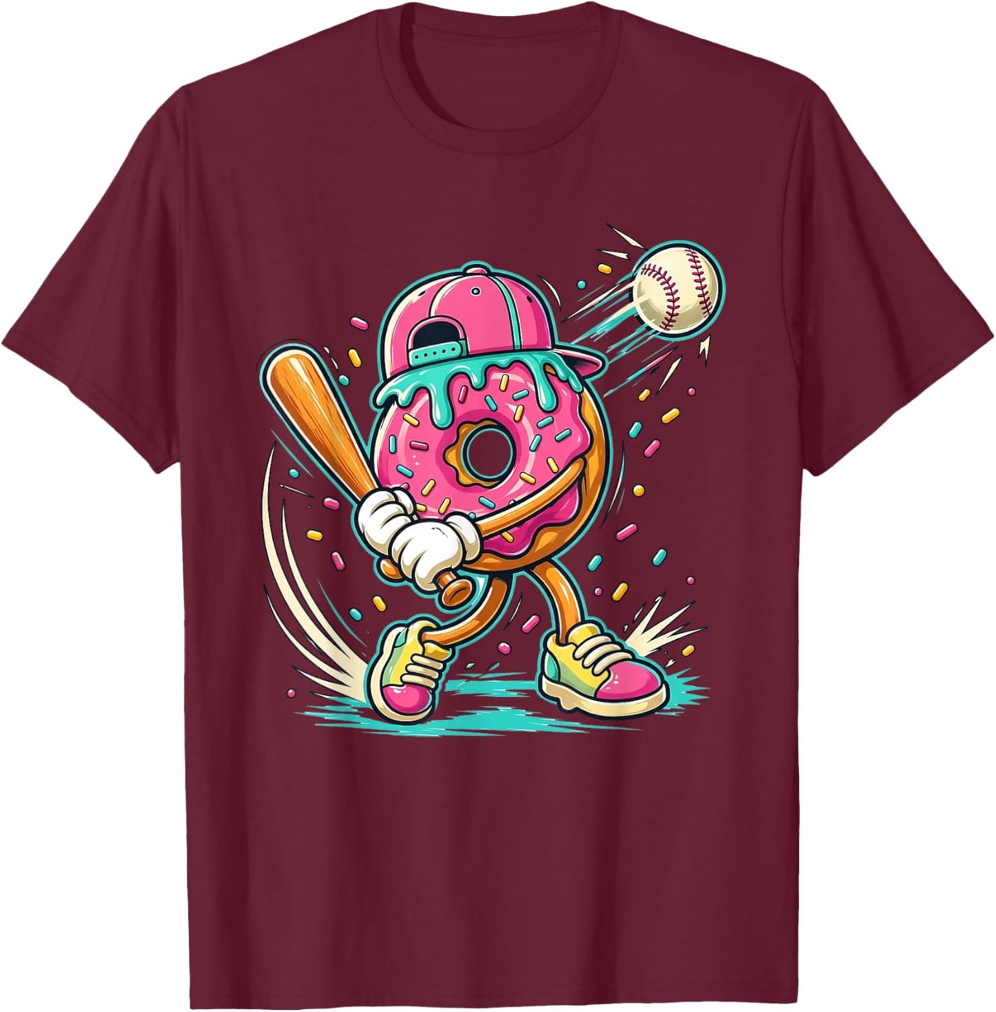 Donut and Dingers Youth T-Shirt - T-Shirt | Maroon
