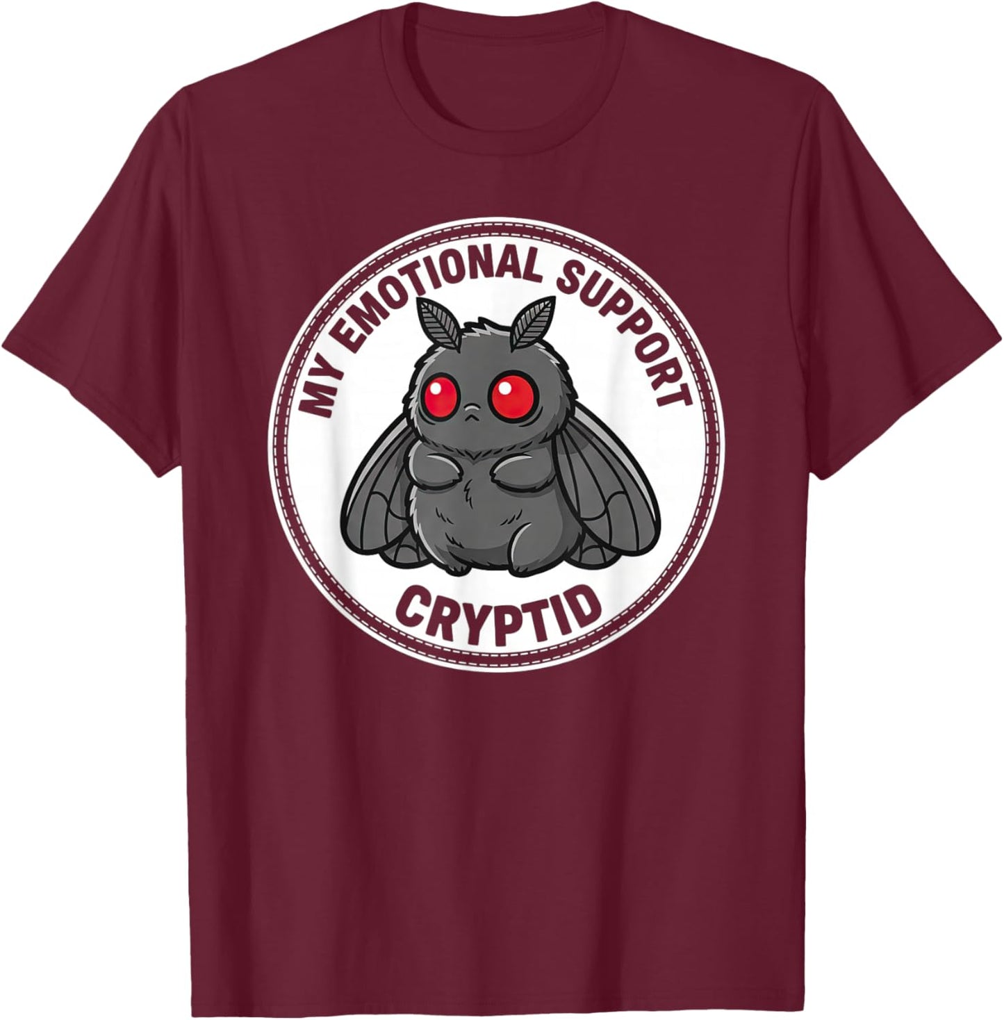 Cute Mothman My Comfort Cryptid T-Shirt - T-Shirt | Maroon