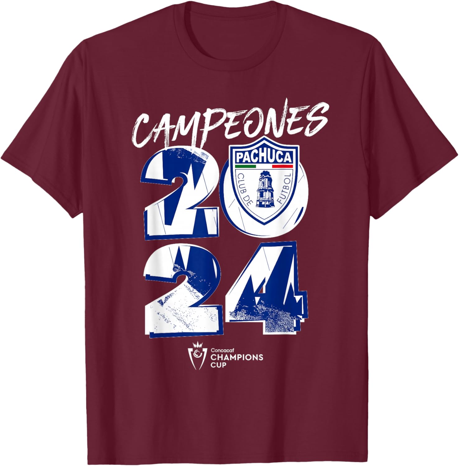 Pachuca Champions! - Concacaf Champions League T-Shirt - T-Shirt | Maroon