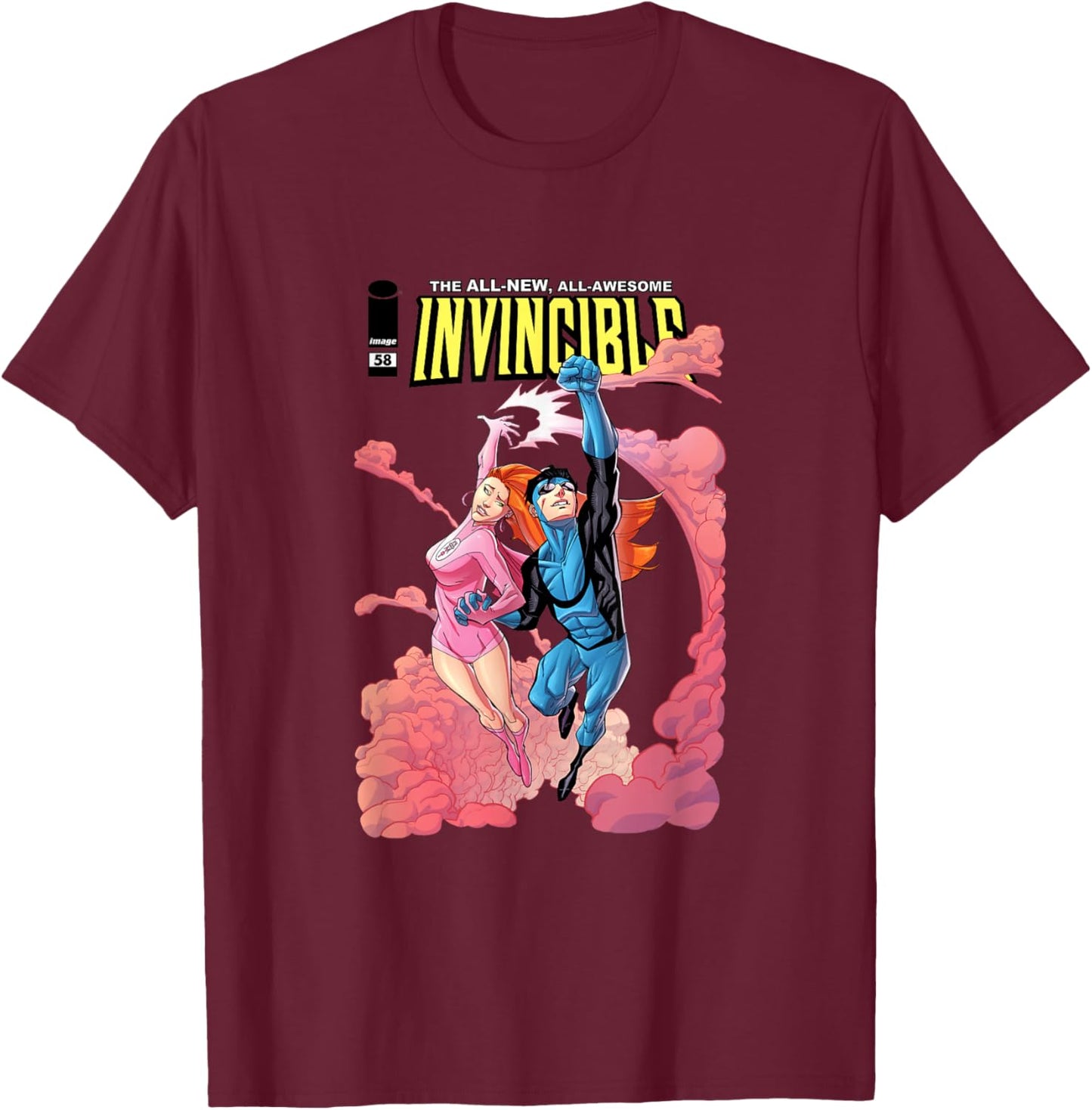 Invincible #58 T-Shirt - T-Shirt | Maroon
