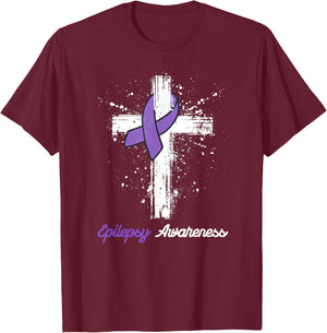 Seizure Support Epilepsy Awareness T-Shirt - T-Shirt | Maroon