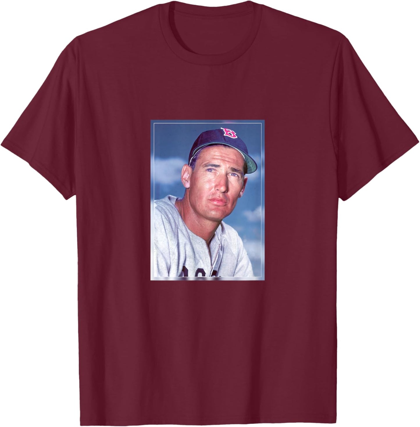 Ted Williams_Baseball_020 T-Shirt - T-Shirt | Maroon