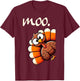 Turkey Moo Funny Thanksgiving Fall Autumn Turkey Men Women T-Shirt - T-Shirt | Maroon