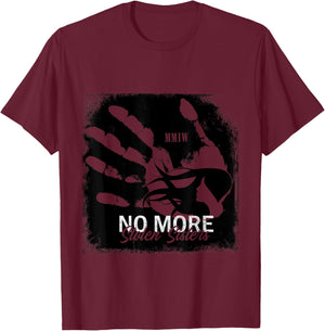 MMIW No More Stolen Sisters Red Hand T-Shirt - T-Shirt | Maroon