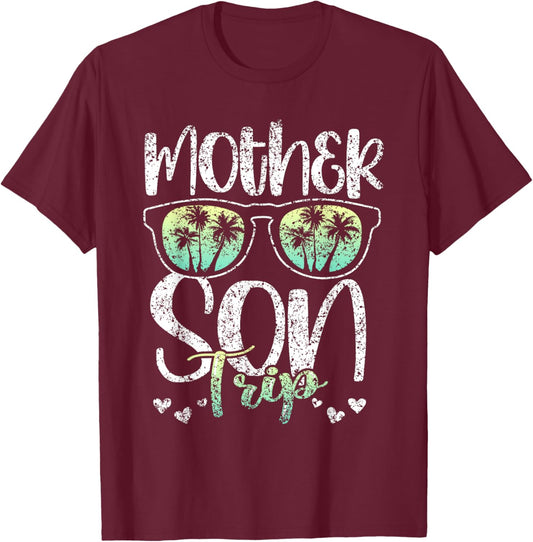 Mother Son Trip Mom Sons Mother's Day Matching Mother Son T-Shirt - T-Shirt | Maroon