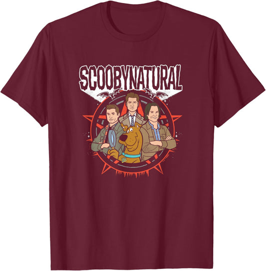 Supernatural - Adults, Black, S, Short Sleeve, Classic Fit, Cotton, Polyester, Scoobynatural T-Shirt - T-Shirt | Maroon