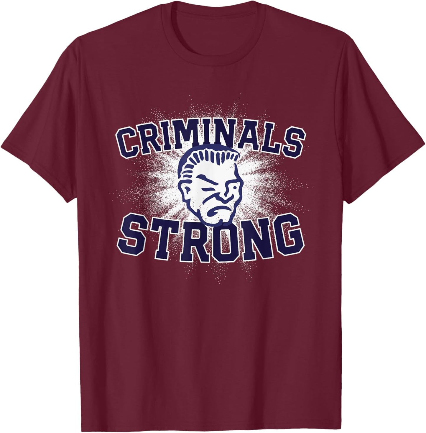 Yuma Criminals Logo Strong Flag HS T-Shirt - T-Shirt | Maroon