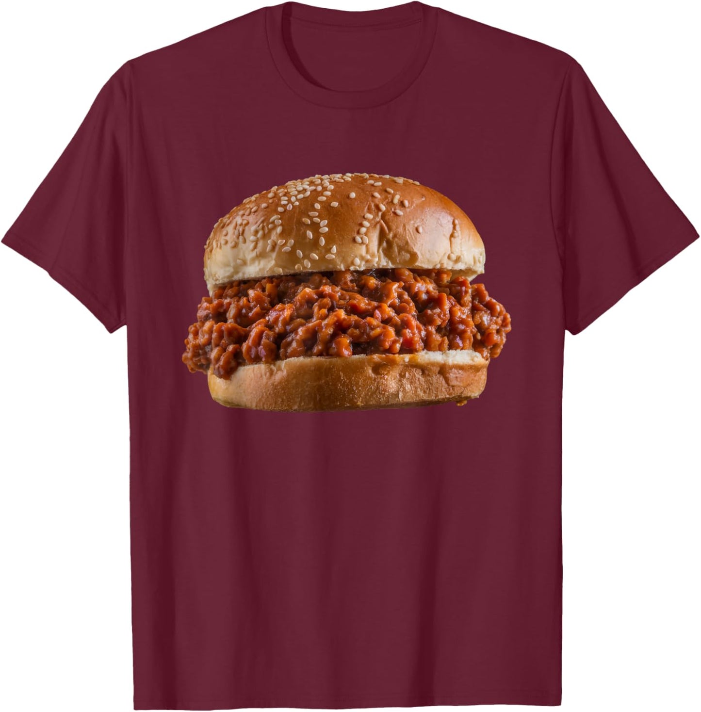 Funny Sloppy Joe Sandwich LunchLady Food Halloween Costume T-Shirt - T-Shirt | Maroon