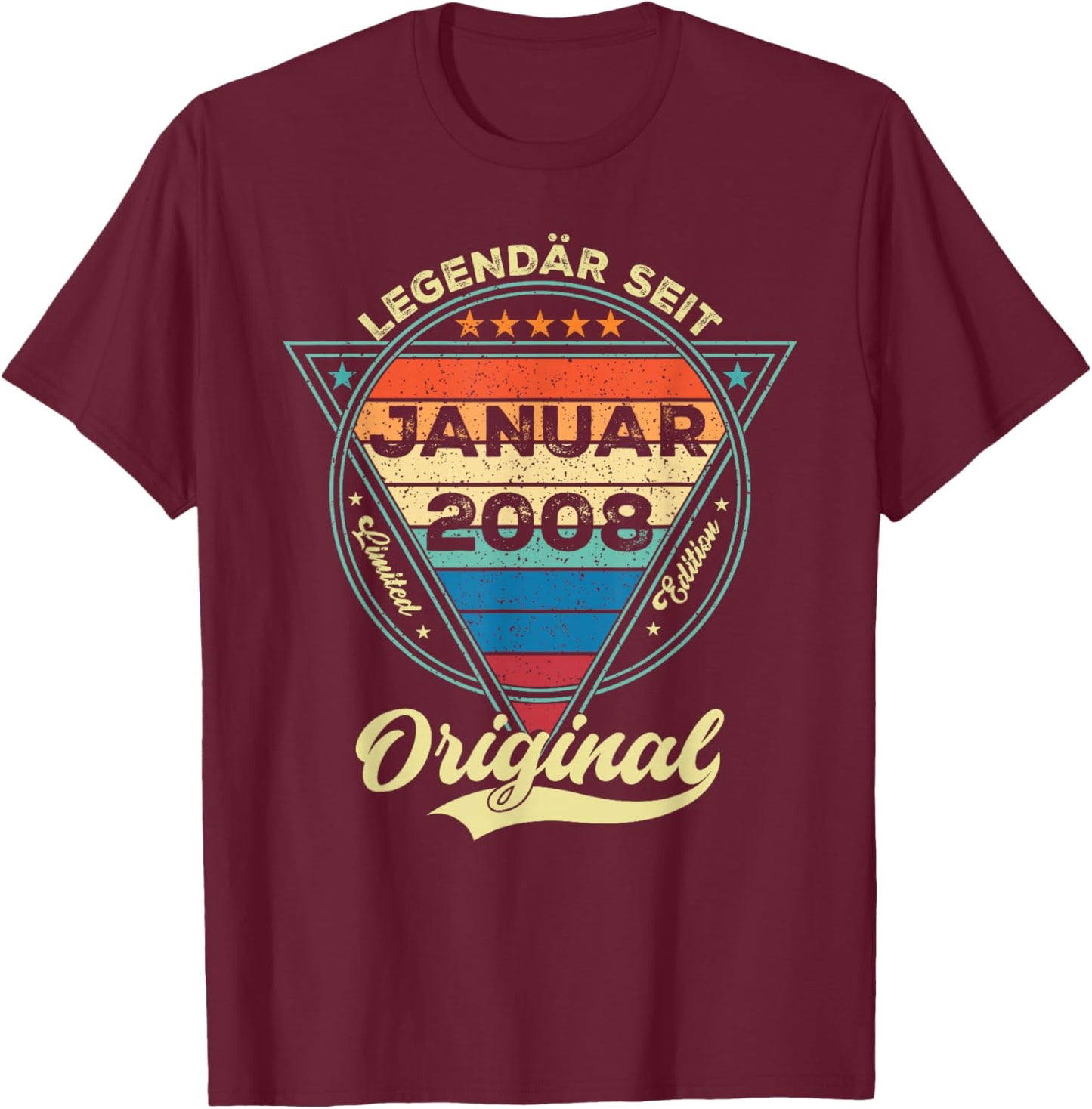 Women's Legendary Since January 2008 18th Birthday Boy 18 Years T-Shirt - T-Shirt | Maroon