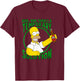 The Simpsons Beer The Temporary Solution T-Shirt - T-Shirt | Maroon