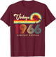 60th Birthday Vintage 1966 60 Years Old T-Shirt - T-Shirt | Maroon