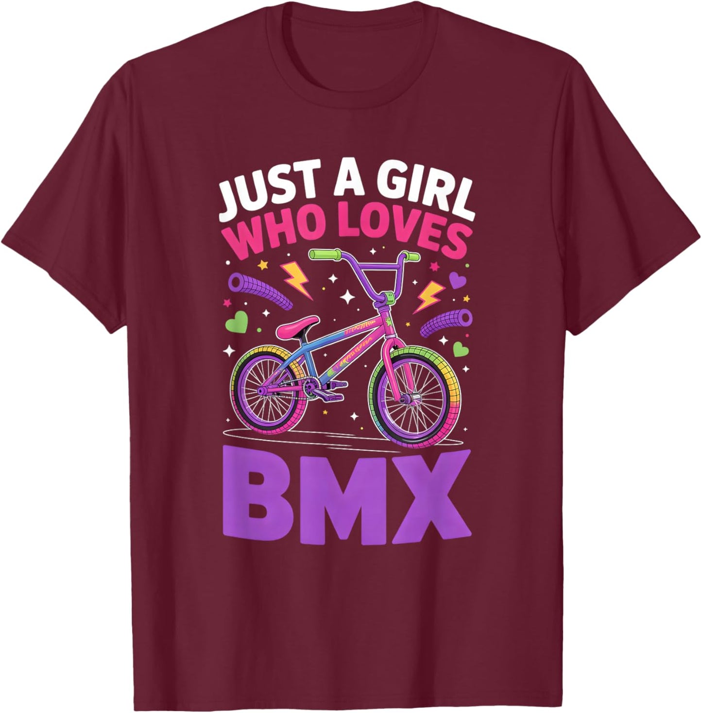 Girls BMX T-Shirt - T-Shirt | Maroon