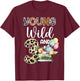 3rd Birthday Toddler Young Wild Three 3 Year Old Safari Zoo T-Shirt - T-Shirt | Maroon