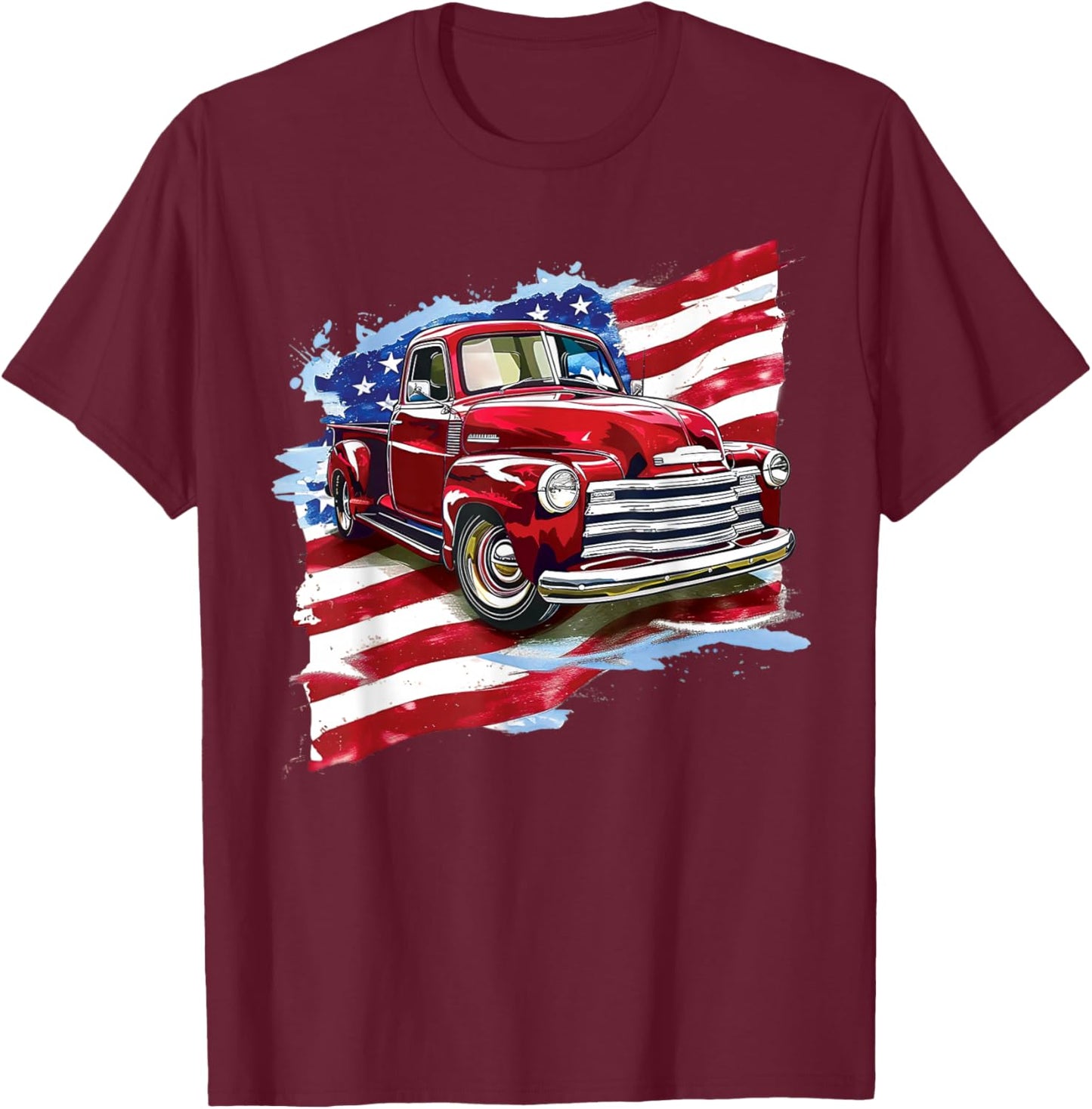 Vintage Pick Up Truck T-Shirt - T-Shirt | Maroon