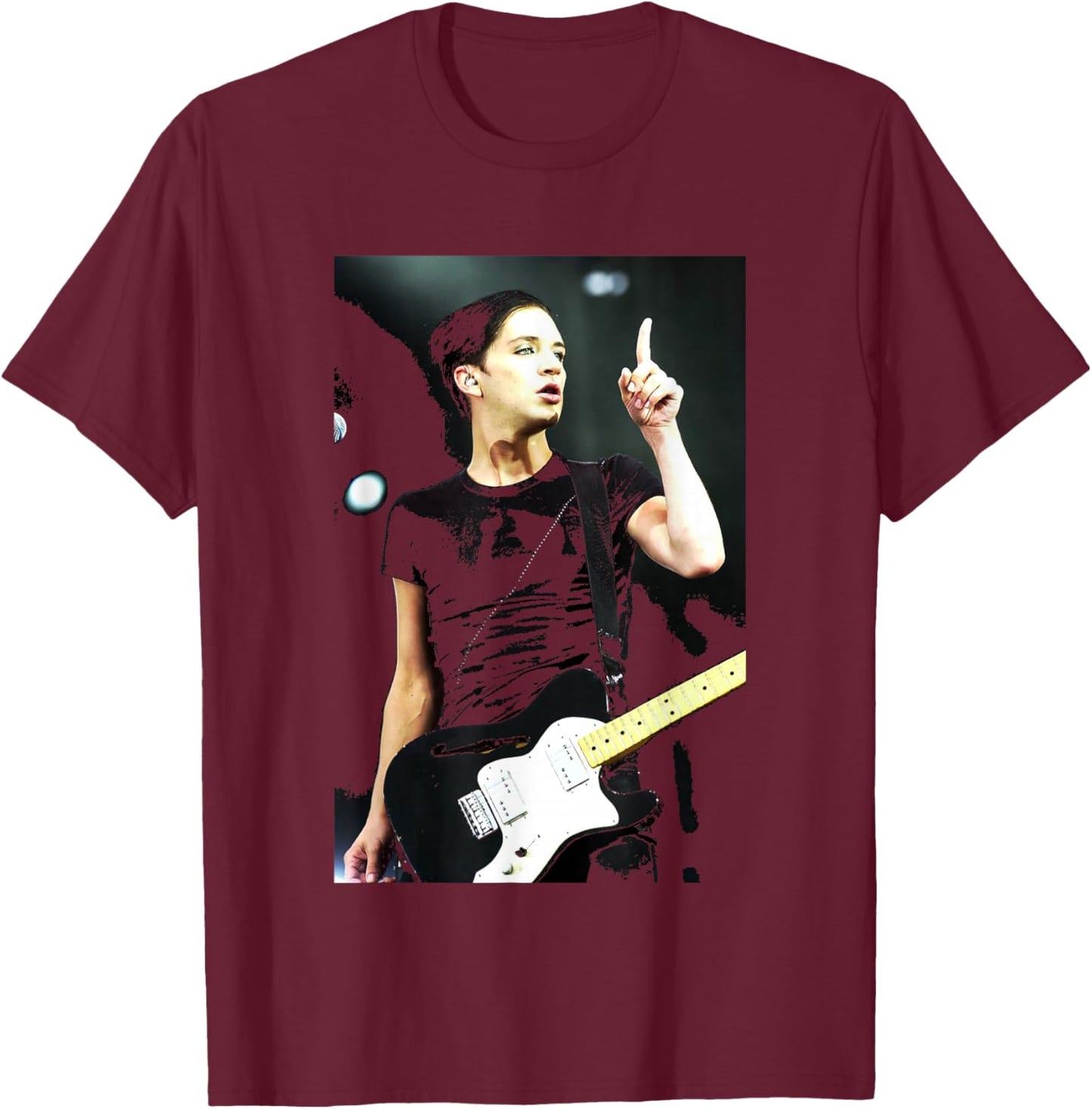 Placebo Brian Molko T Im Park Black Market Music 2001 T-Shirt - T-Shirt | Maroon