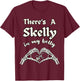 There's A Skelly in My Belly Mommy to Be Goth Spooky Mother T-Shirt - T-Shirt | Maroon