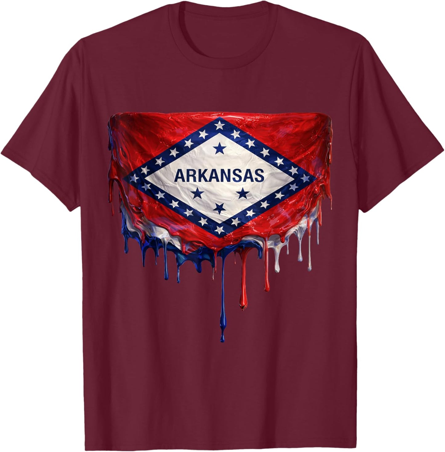 Drapeau de l'Arkansas T-Shirt - T-Shirt | Maroon