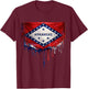 Drapeau de l'Arkansas T-Shirt - T-Shirt | Maroon