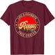 Paw Like A Grandpa Only Cooler Funny Papa Grandpa T-Shirt - T-Shirt | Maroon
