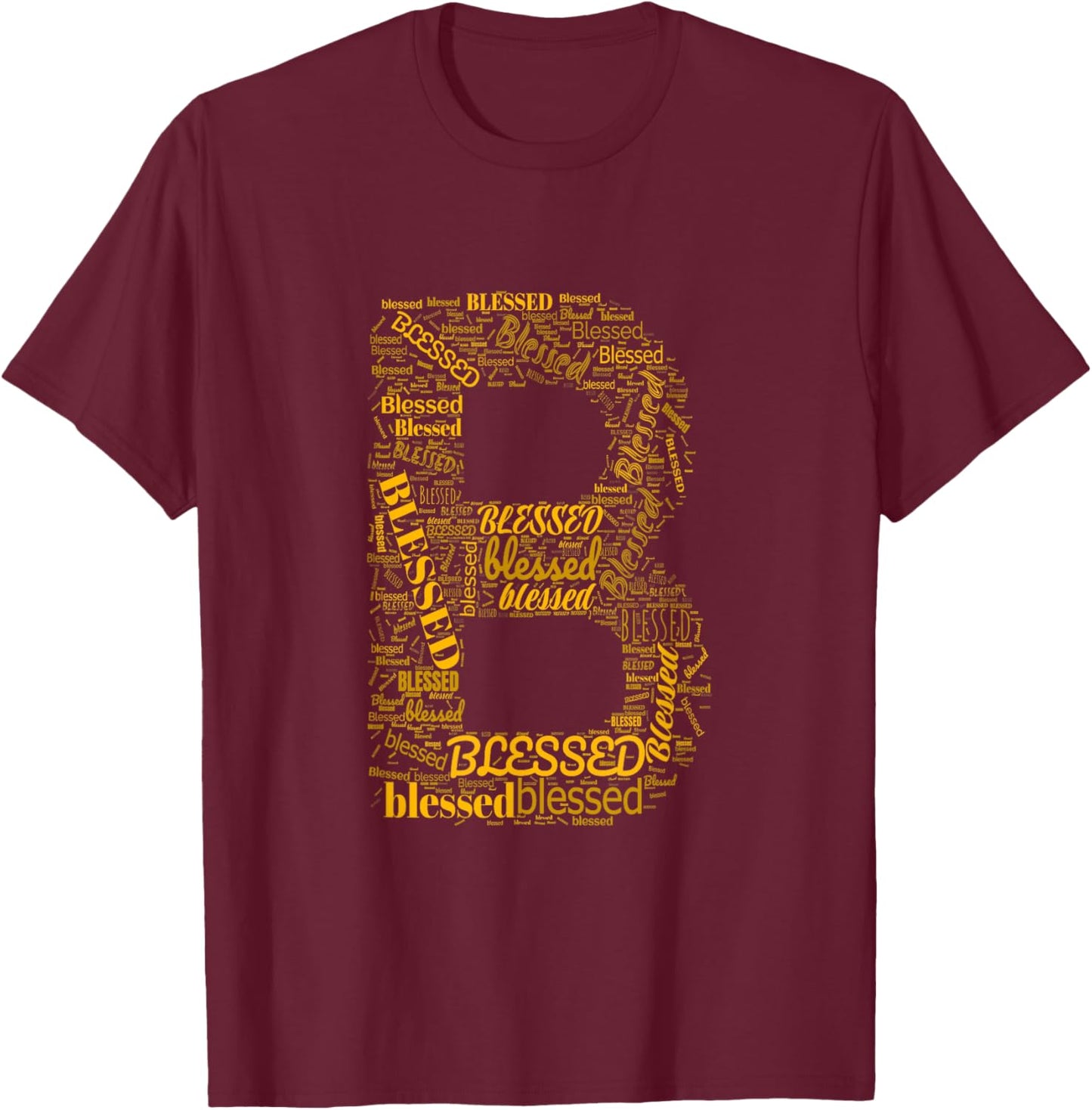 University Varsity-Gold B - Blessed In Countless Ways T-Shirt - T-Shirt | Maroon