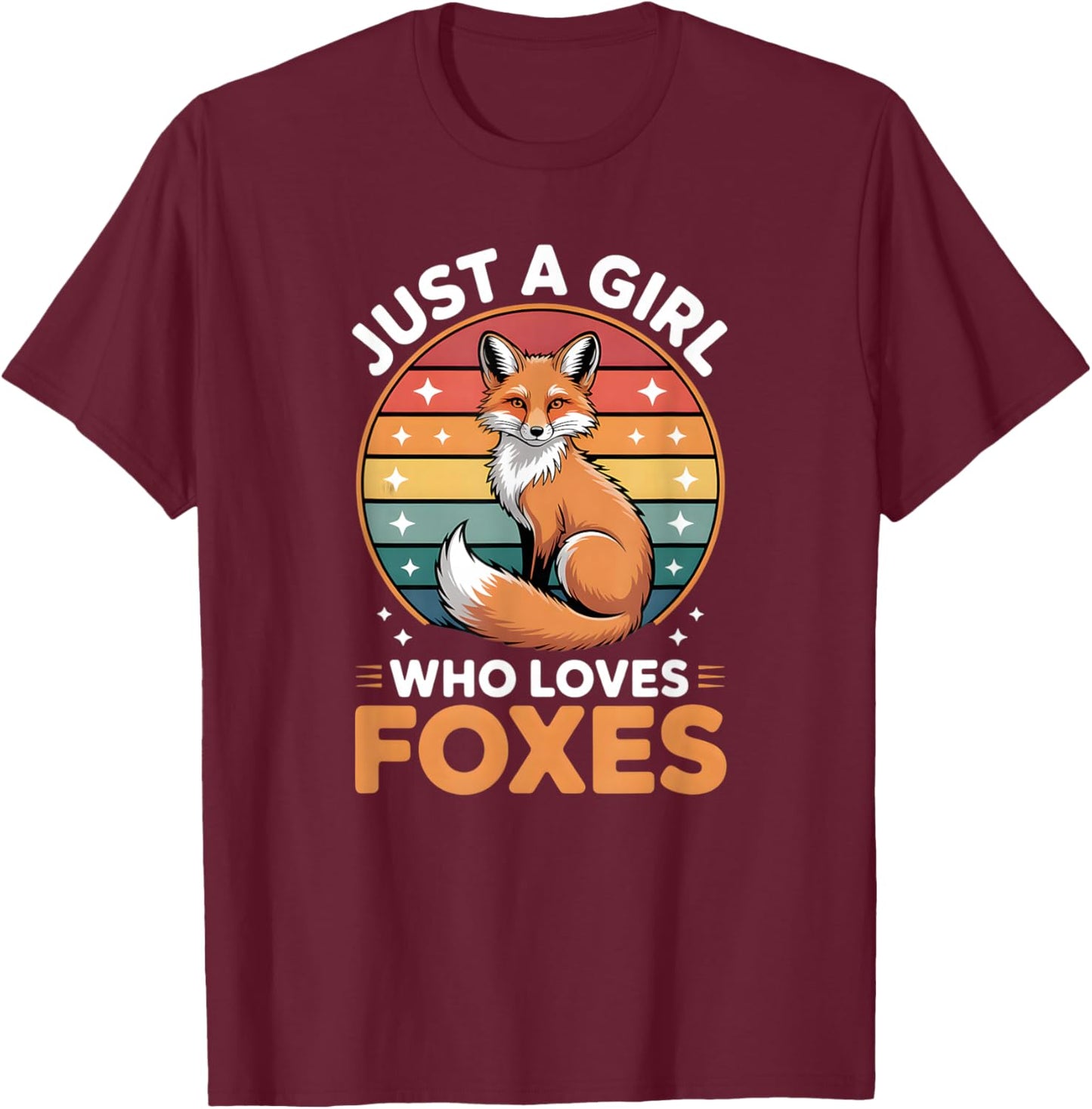 Girls Fox T-Shirt - T-Shirt | Maroon