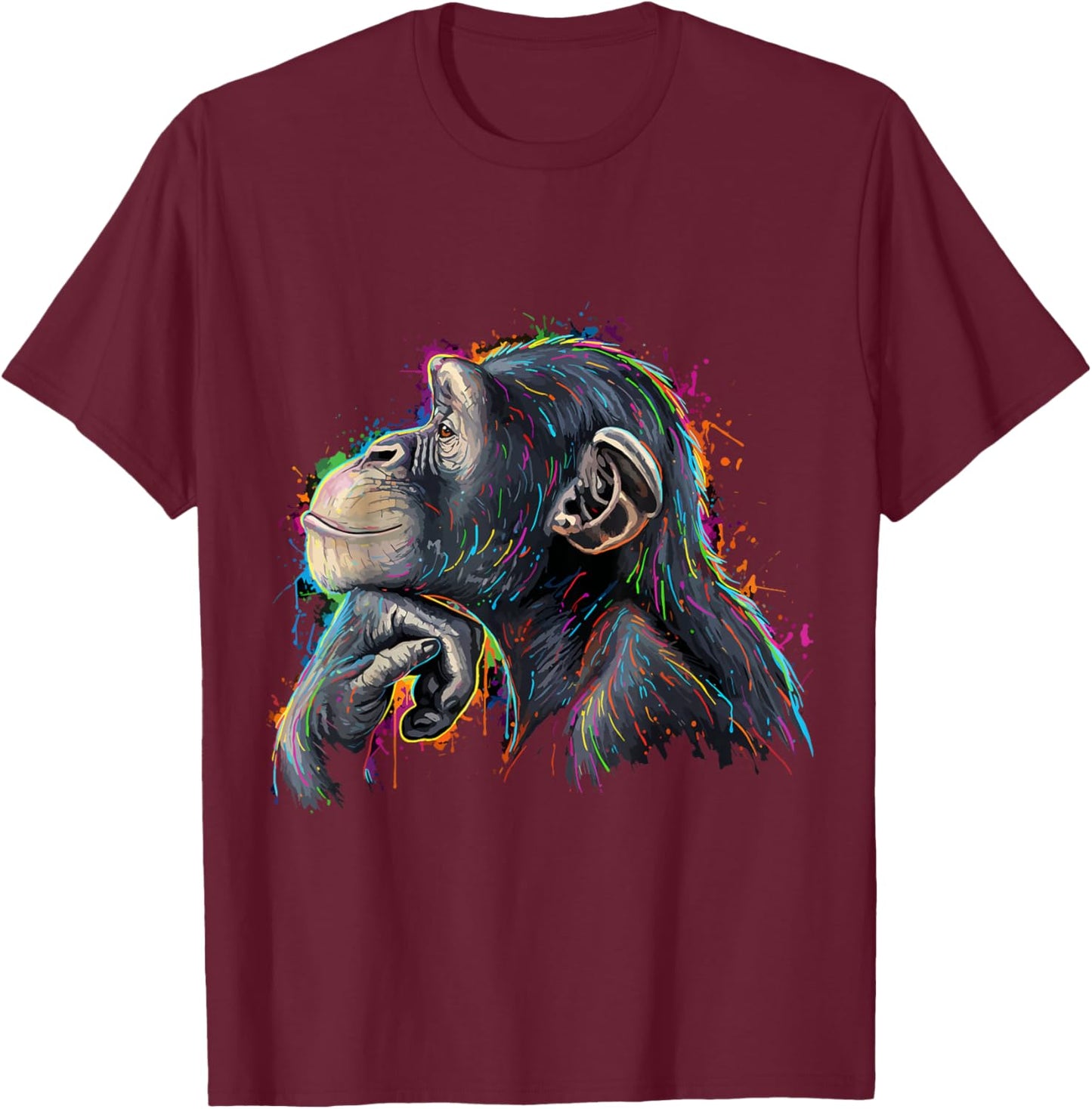 Rage Bait Monkey Lion Funny Brain Rot Viral Meme Gen Alpha T-Shirt - T-Shirt | Maroon