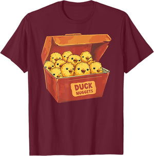 Duck Nuggets Foodie Women Duck Chicken Nugget Kids T-Shirt - T-Shirt | Maroon