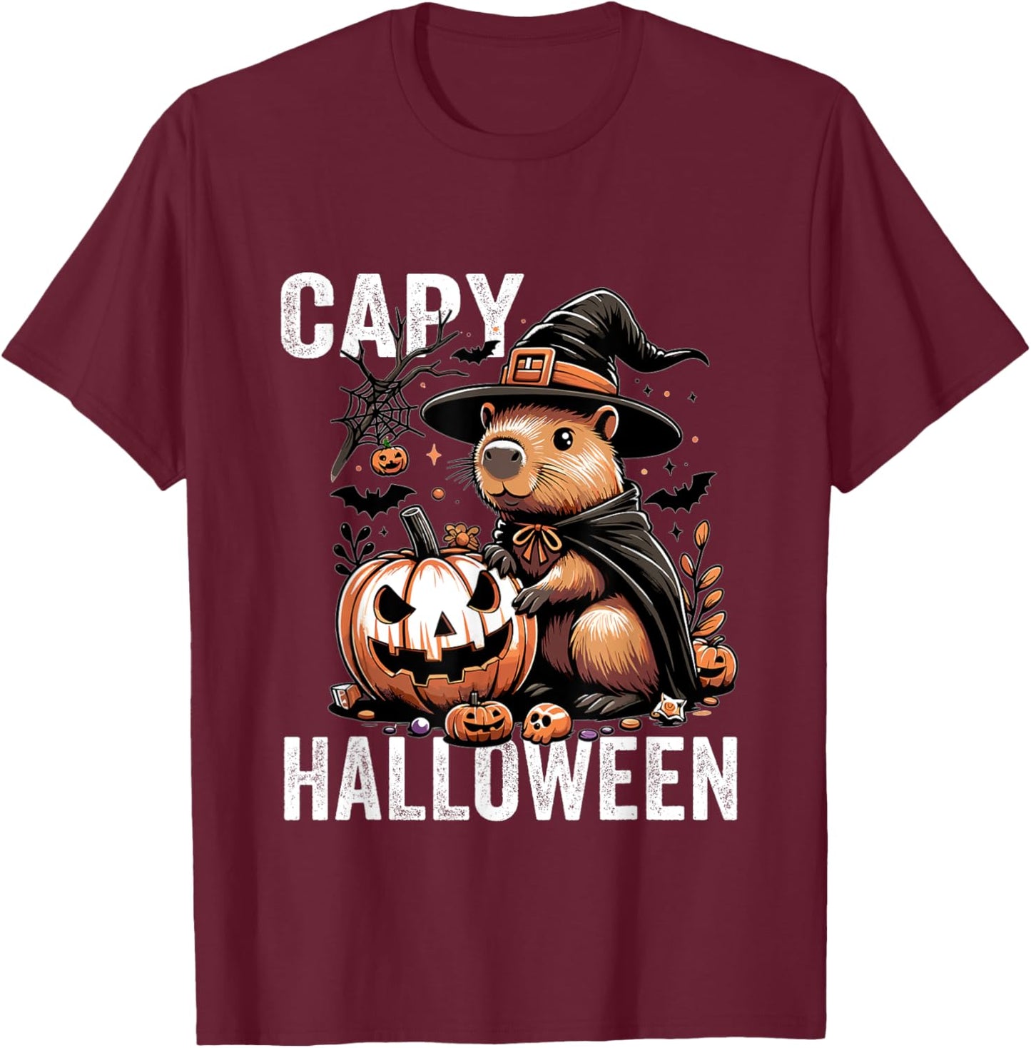 Capy Halloween Capybara Costume T-Shirt - T-Shirt | Maroon