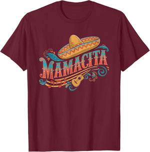 Cinco De Mayo Mamacita Flower Mama Cita Mexican Women Girls T-Shirt - T-Shirt | Maroon