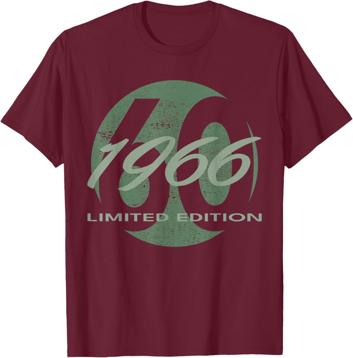 60th Birthday Man Woman 60 Years 1966 Funny Gift T-Shirt - T-Shirt | Maroon