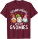 Thanksgiving With My Gnomies Cute Fall Gnome Design T-Shirt - T-Shirt | Maroon