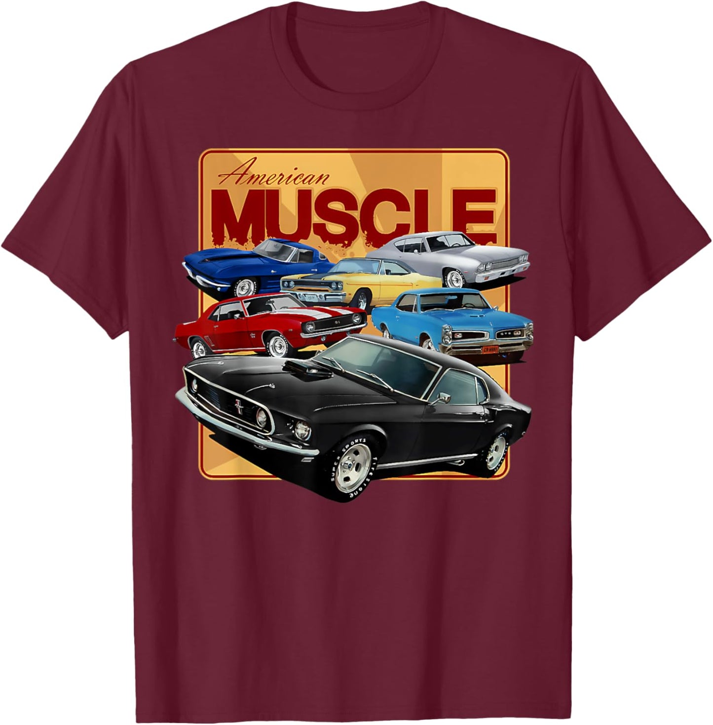 1968 1967 1965 2005 64 70 66 06 69 71 04 GTO Classic Car T-Shirt - T-Shirt | Maroon