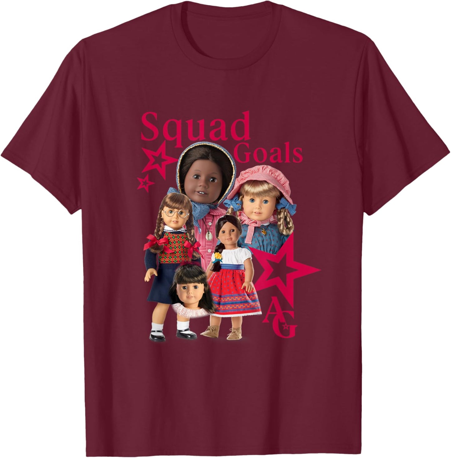 American Girl - Squad Goals T-Shirt - T-Shirt | Maroon
