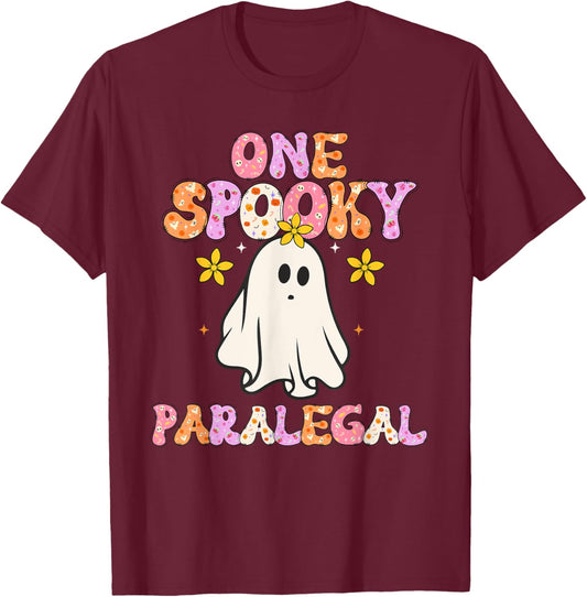 Paralegal Halloween Spooky Paralegal T-Shirt - T-Shirt | Maroon