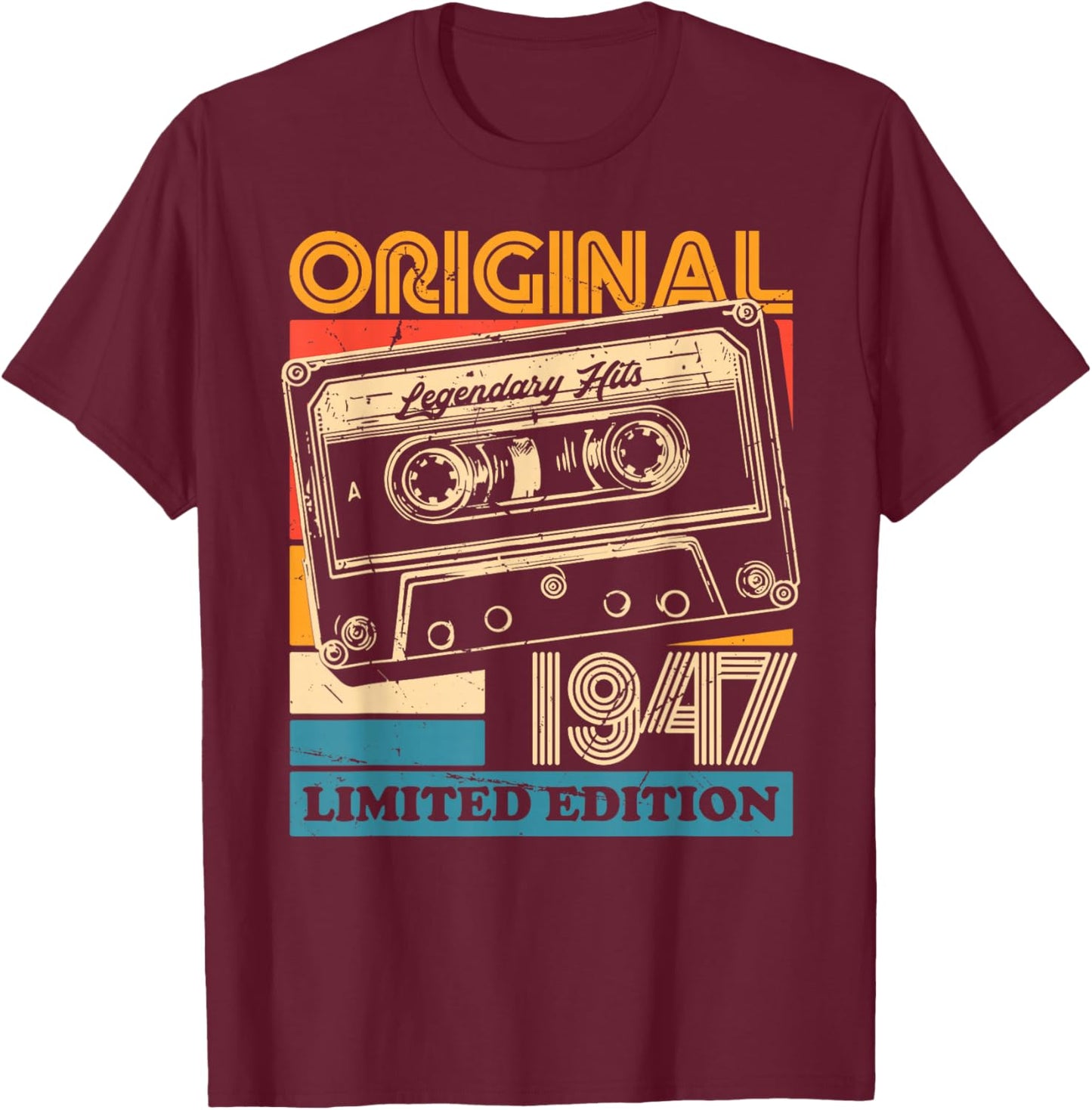 Original 1947 Vintage Birthday 78 Years Women T-Shirt - T-Shirt | Maroon