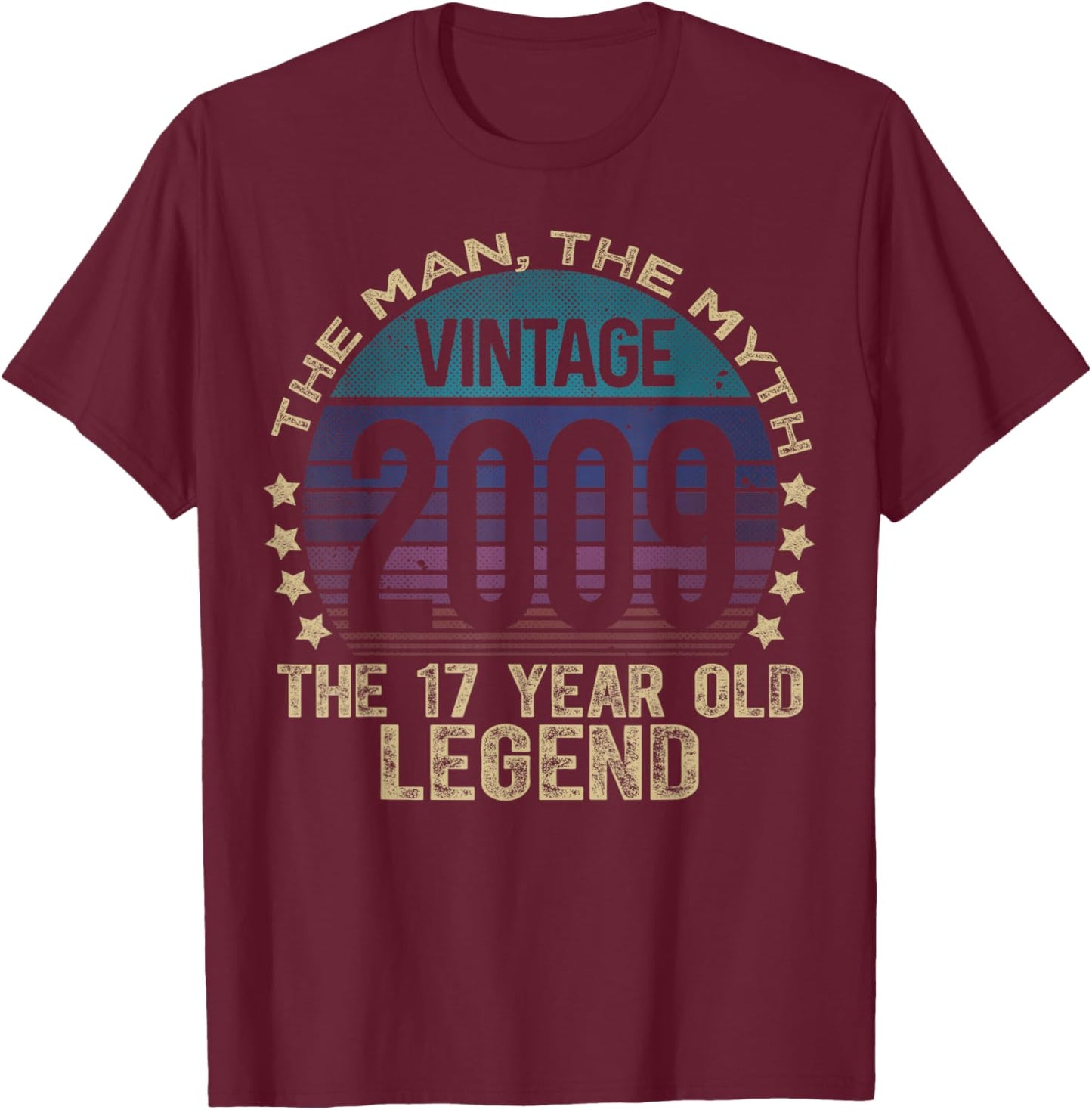 17 Year Old Gifts Vintage 2009 Limited Edition 17th Birthday T-Shirt - T-Shirt | Maroon