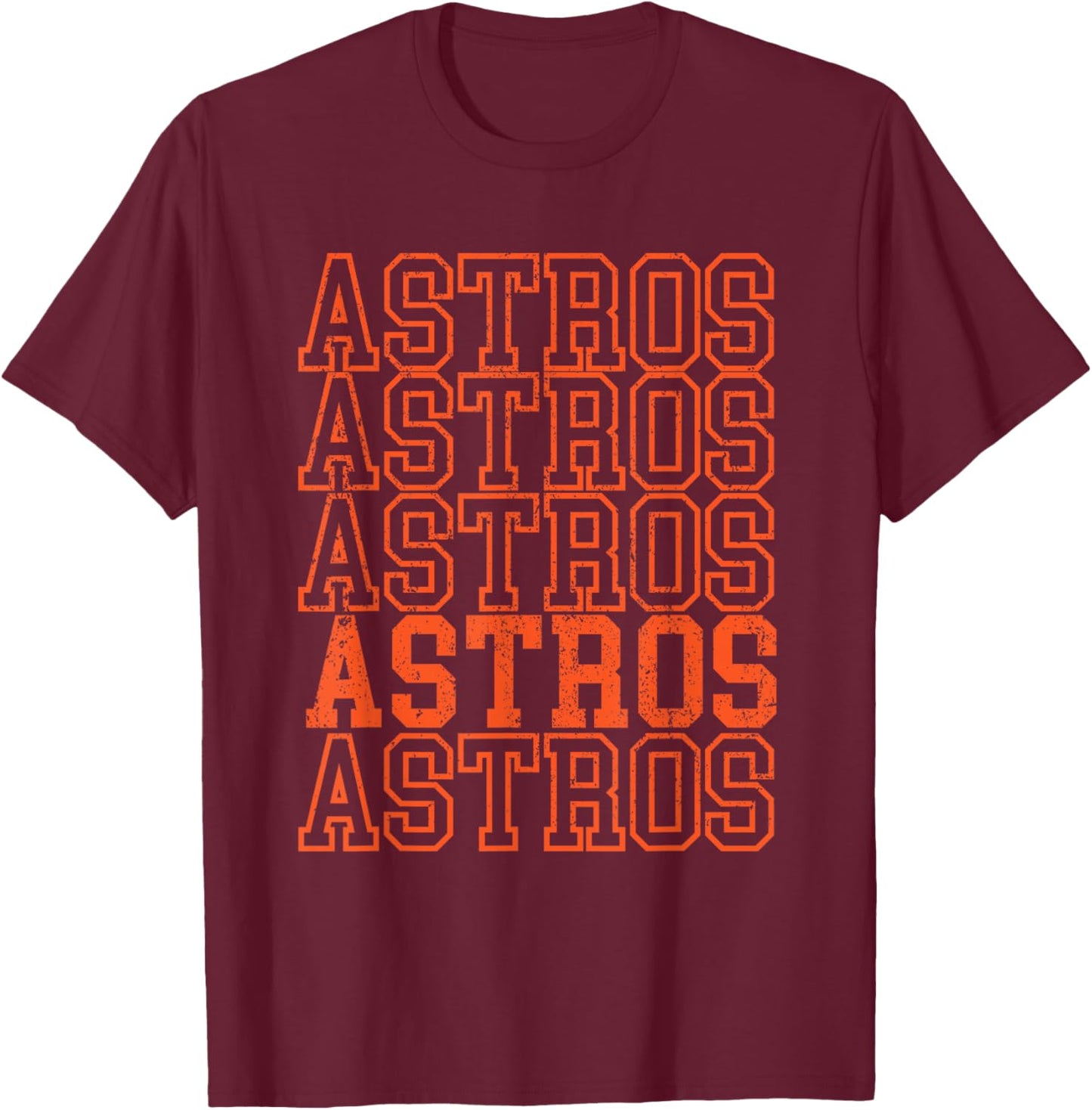 Vintage Astros Retro Style 70s-80s First Name T-Shirt - T-Shirt | Maroon