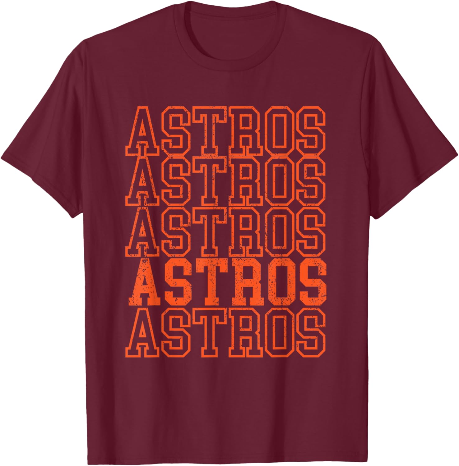Vintage Astros Retro Style 70s-80s First Name T-Shirt - T-Shirt | Maroon