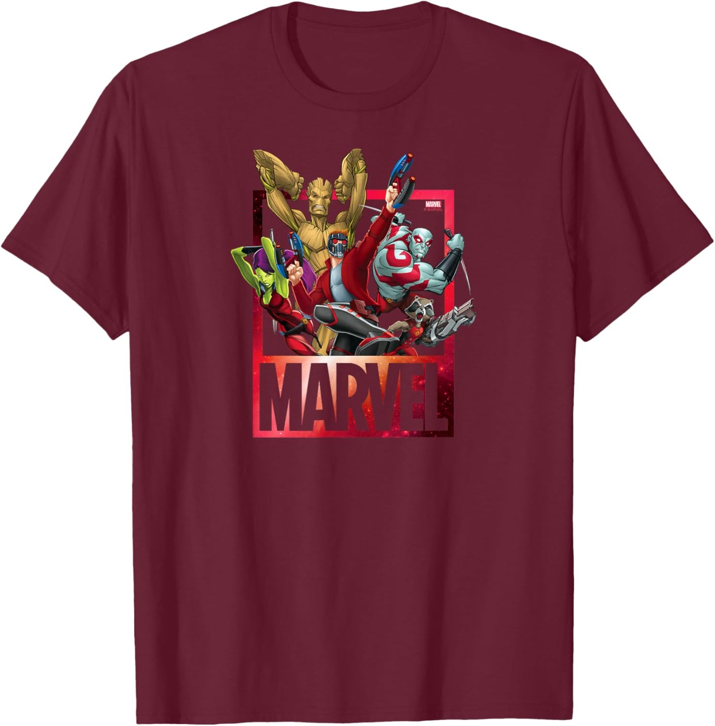 Guardians Of The Galaxy - Marvel Logo T-Shirt - T-Shirt | Maroon