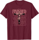 It is Finished Jesus on The Cross T-Shirt - T-Shirt | Maroon