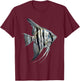 Angelfish Pterophyllum Freshwater Aquarium Fishkeeper T-Shirt - T-Shirt | Maroon