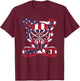 Vintage American Flag Ice Hockey Player Men Women Kids T-Shirt - T-Shirt | Maroon