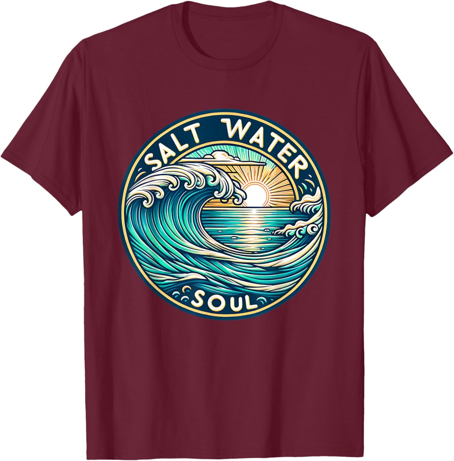 Saltwater Soul T-Shirt - T-Shirt | Maroon
