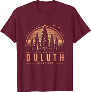 Duluth Minnesota - Duluth MN Trees T-Shirt - T-Shirt | Maroon