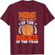 Mimi of Rookie 1st Basketball Bday Theme Matching T-Shirt - T-Shirt | Maroon