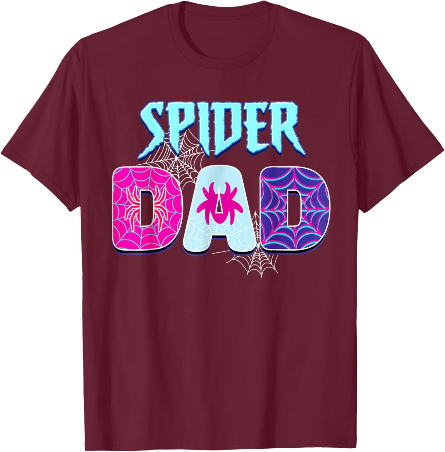 Parents Mom Spider Dad Mothers Day Matching Family Birthday T-Shirt - T-Shirt | Maroon